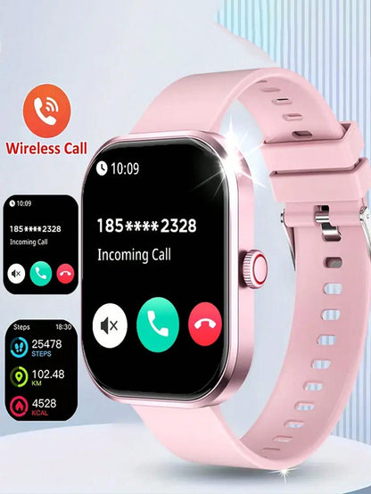 Smart Fitness Watch with Heart Rate Monitor, Color Display, Silicone Band