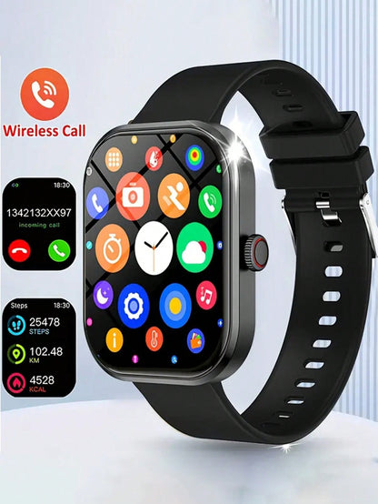 Smart Fitness Watch with Heart Rate Monitor, Color Display, Silicone Band